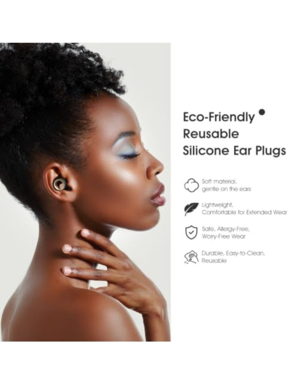 Silicone Ear Plugs for Sleeping & Noise Reduction, Reusable Snoring & Concert - Picture 6 of 6
